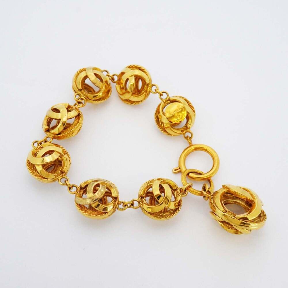 CHANEL Gold Logo Charm Bracelet - Picture 2 of 6